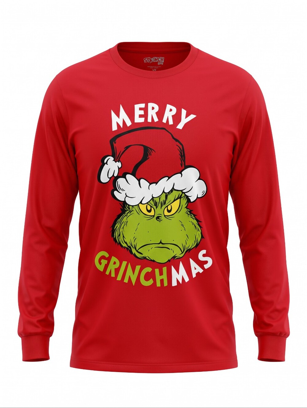 Grinch Merry Grinchmas Long-Sleeve Holiday Pajama Top Holiday